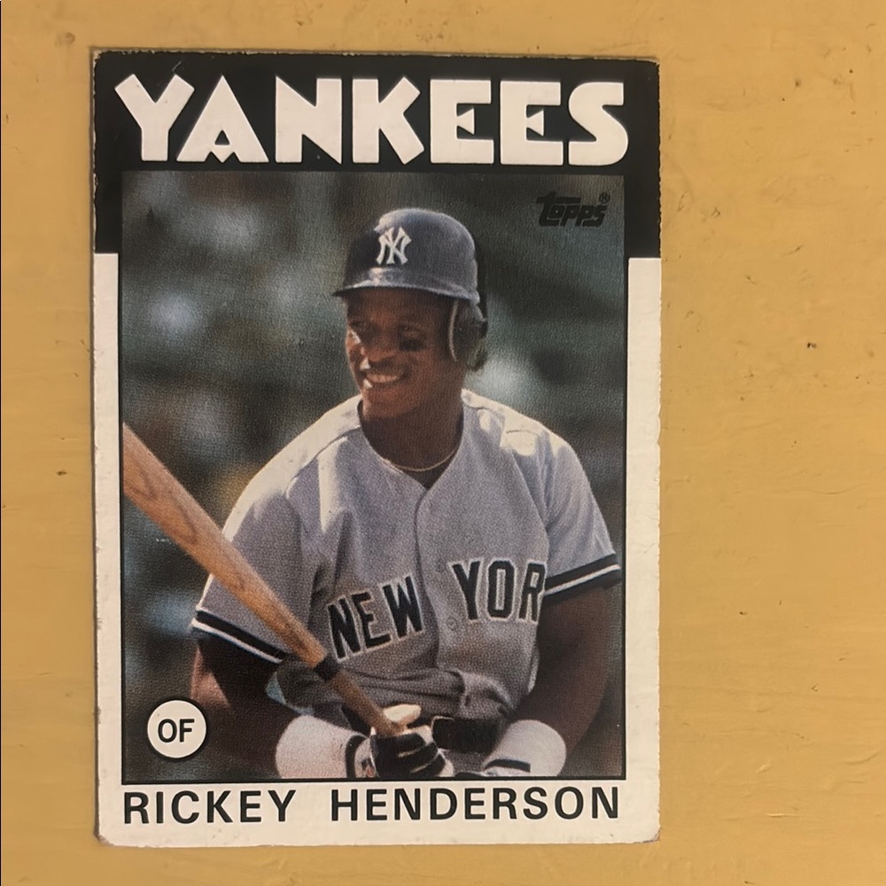 1986 TOPPS RICKEY HENDERSON #500 RARE